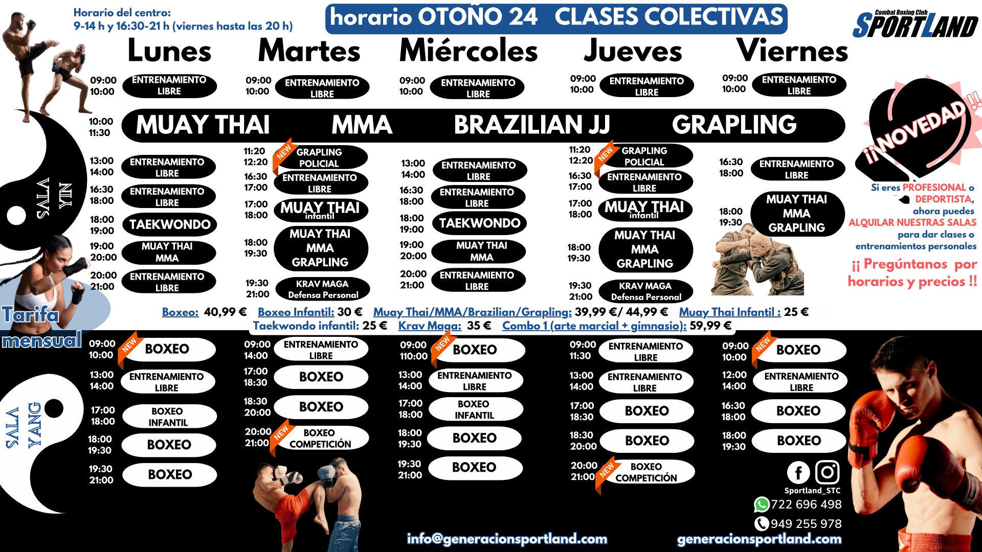 Imagen de HORARIO SPORTLAND COMBAT BOXING CLUB  DE OTOÑO 24